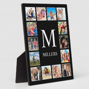 Personalisiertes Schwarz-Schwarz-FotoCollage für b Fotoplatte
