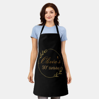 Personalisiertes Schwarz und Gold Schürze