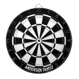 Personalisiertes Schwarz-Weiß-Bicolor-Dartboard Dartscheibe