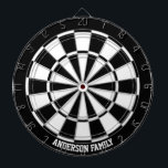 Personalisiertes Schwarz-Weiß-Bicolor-Farbboard Dartscheibe<br><div class="desc">Personalisiertes Schwarz-Weiß Bicolor Dart Board.</div>