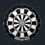 Personalisiertes Schwarz-Weiß-Bicolor-Farbboard Dartscheibe<br><div class="desc">Personalisiertes Schwarz-Weiß Bicolor Dart Board.</div>