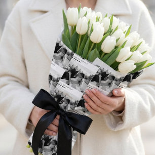 Personalisiertes Schwarz-Weiß-Foto Geschenkpapier