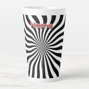 Personalisiertes Schwarz Weiß Geo Milchtasse