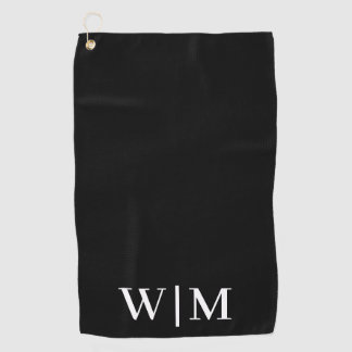 Personalisiertes Schwarz-Weiß-Golfhandtuch Golfhandtuch