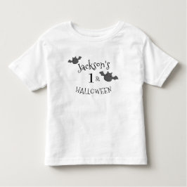 Personalisiertes Schwarz-Weiß-Halloween Kleinkind T-shirt