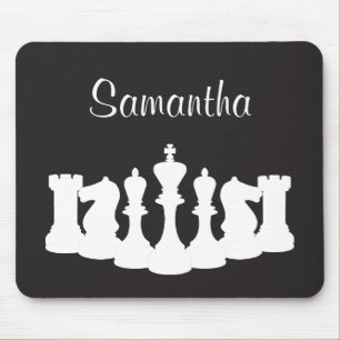 Personalisiertes Schwarz-Weiß-Schachmousepad Mousepad