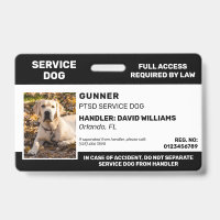 Personalisiertes Schwarz-weißes Service-Dog-Foto