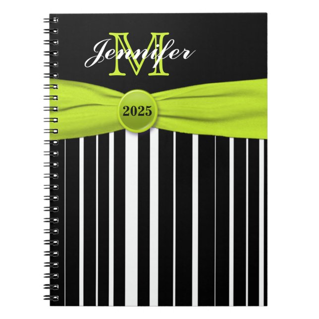 Personalisiertes Schwarz-weißes StrickNotebook Notizblock (Vorderseite)