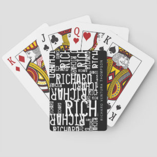 Personalisiertes schwarzes Deck Spielkarten