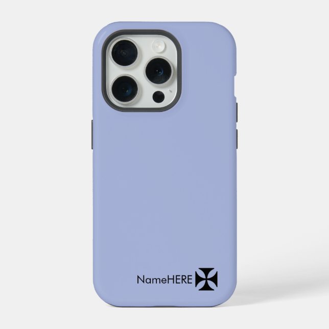 Personalisiertes Schwarzes Kreuz Kunst, Kultur und iPhone 15 Pro Hülle (Rückseite)