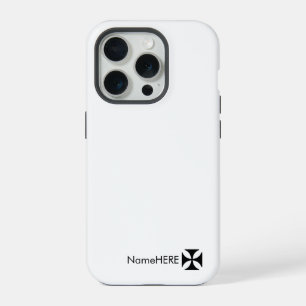 Personalisiertes Schwarzes Kreuz Kunst, Schwarz &  iPhone 15 Pro Hülle
