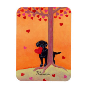 Personalisiertes Schwarzes Labrador Magnet