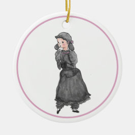 Personalisiertes Schwarzes Lamm Nutcracker Ballet  Keramik Ornament