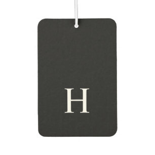 Personalisiertes schwarzes Monogramm Autolufterfrischer