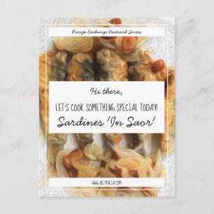 Personalisiertes Schwarzes Skript-Rezept-Austausch Postkarte