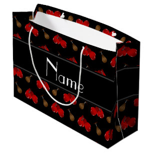 Personalisiertes schwarzes Verpackennamensmuster Große Geschenktüte