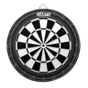Personalisiertes Schwarzweiss Dartscheibe