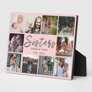 Personalisiertes Schwesterngeschenk – 10-Foto-Tisc Fotoplatte