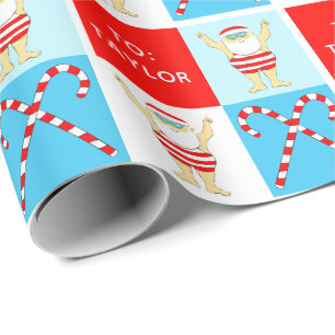 Personalisiertes Schwimmbad Urlaub Geschenk Geschenkpapier