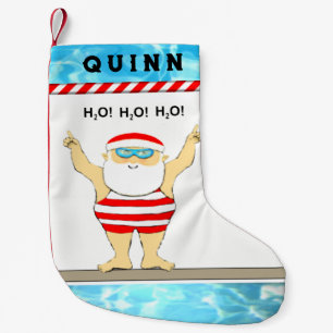 Personalisiertes Schwimmen Kleiner Weihnachtsstrumpf
