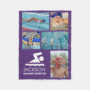 Personalisiertes Schwimmfoto Sammelbegriff Schwimm Fleecedecke
