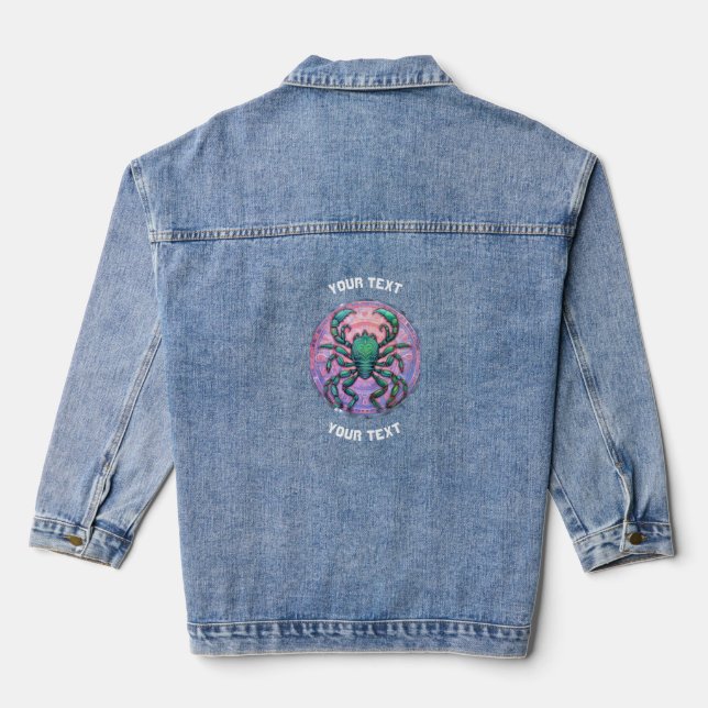 PERSONALISIERTES Scorpio ZODIAC SIGN Jeansjacke (Rückseite)