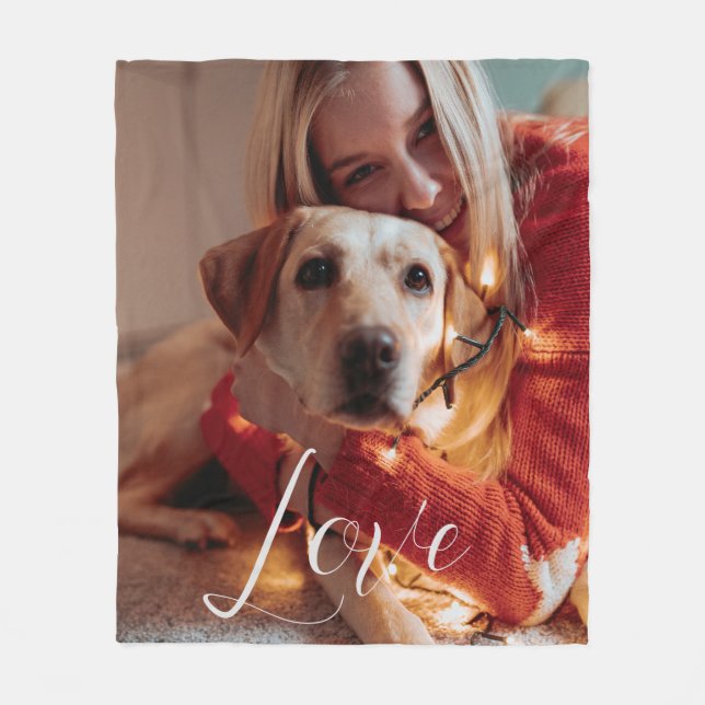 Personalisiertes Script-Begleiter-Foto Fleecedecke (Vorderseite)