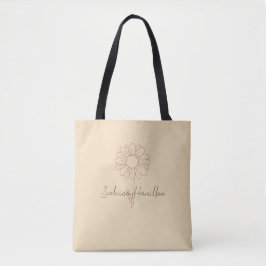 Personalisiertes Script Niedlich Daisy Beige Elega Tasche