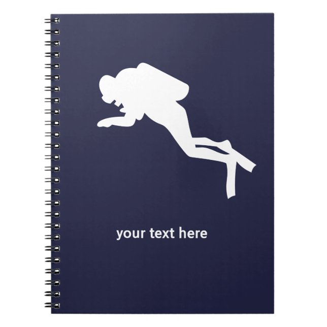 Personalisiertes Scuba Diver Notebook Notizblock (Vorderseite)
