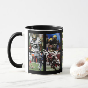 Personalisiertes Senior Night Football-Foto-Andenk Tasse