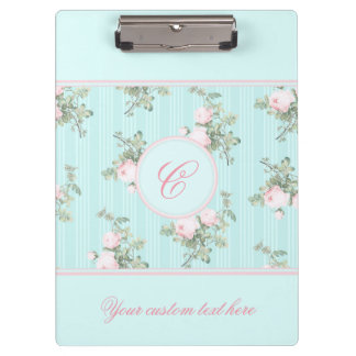 Personalisiertes Shabby Chic in der Zwischenablage Klemmbrett