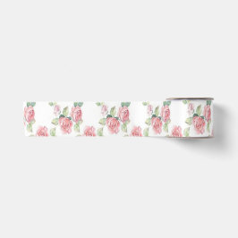Personalisiertes Shabby Chic Rosa Rose Floral Satinband