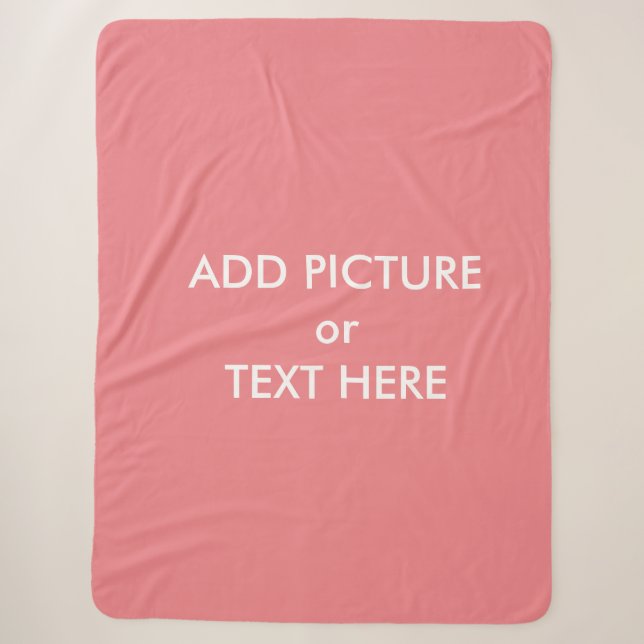 personalisiertes Sherpa-Fleecedecke pink Sherpadecke (Vorderseite)