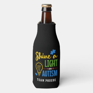 Personalisiertes Shine A Light on Autismus Matchin Flaschenkühler