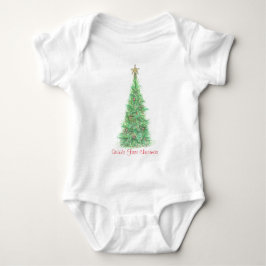 Personalisiertes Shirt des Babys erstes Weihnachts