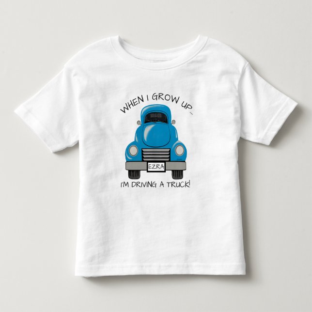 Personalisiertes Shirt für den blauen LKW (Vorderseite)