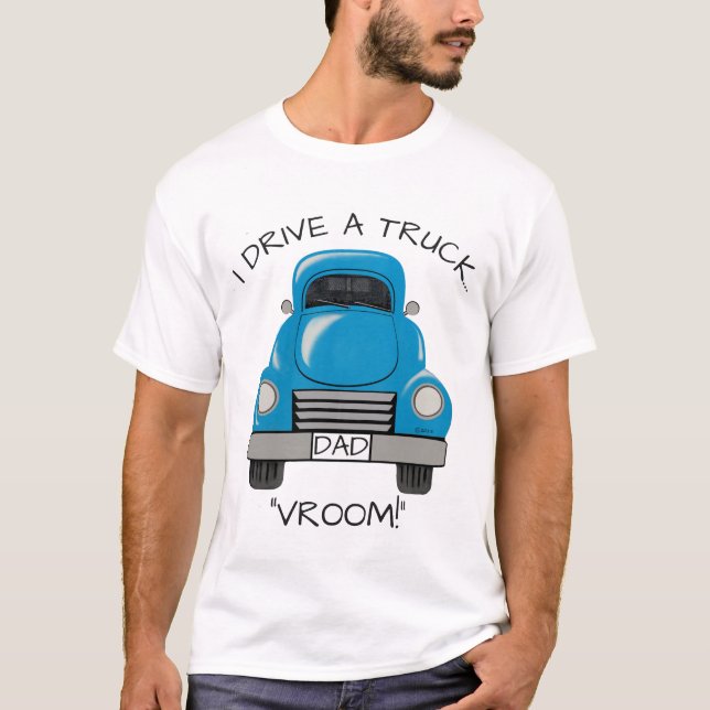Personalisiertes Shirt für den blauen LKW (Vorderseite)