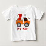Personalisiertes Shirt für den ersten Geburtstag<br><div class="desc">Lass deine kleine Jungenshow von seinem ersten Geburtstag auf niedliche und lustige Weise mit diesem 1. Geburtstag Müllwagen personalisierte Kinder T - Shirt.</div>