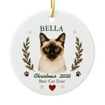 Personalisiertes siamesisches Katzen-Weihnachten