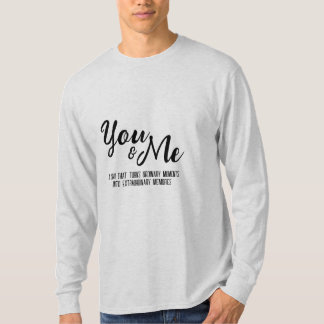 Personalisiertes Sie und ich lange Schläfchen T-Shirt