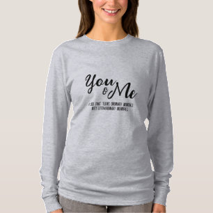 Personalisiertes Sie und ich lange Schläfchen T-Shirt