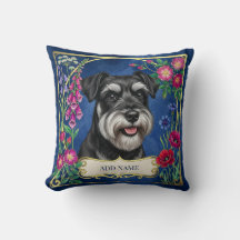 Personalisiertes Silber- und Schwarzes-Schnauzer-B