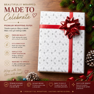 Personalisiertes silbernes Blumenverpackungspapier Geschenkpapier