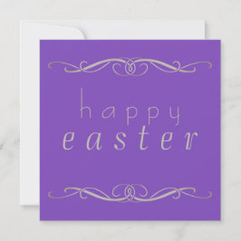Personalisiertes Silver Elegant Happy Osterlavende Karte