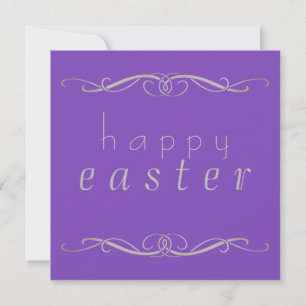 Personalisiertes Silver Elegant Happy Osterlavende Karte