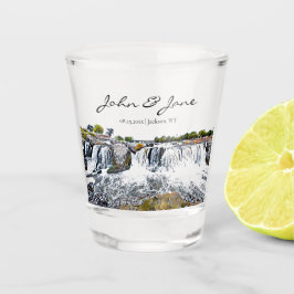 Personalisiertes Sioux Falls Shot Glass Schnapsglas