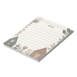 Personalisiertes skandinavisches Hygge House Notizblock