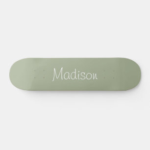 Personalisiertes Skateboard mit grüner Solid Color