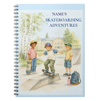 Personalisiertes Skateboarding-Notizbuch für Junge Notizblock