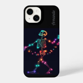 Personalisiertes Skelett Weihnachtslichter Telefon iPhone 14 Hülle